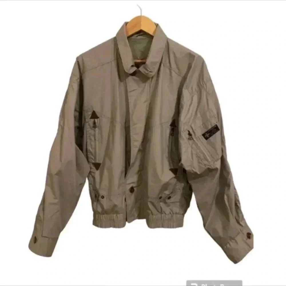 Expedition Street Wise Vintage Mens Small Windbreaker Jacket Tan 90s Lightweight